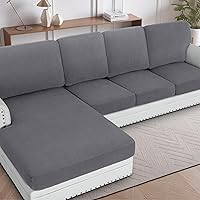Vista 145 de H.VERSAILTEX 2025 New Sectional Couch Covers 8 Pieces Stretch Sofa Covers for Sectional Sofa Set Separate L Shaped Couch Cover for Both Left/Right