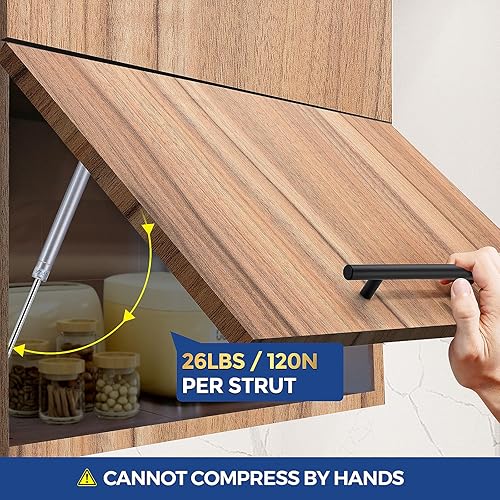 Miniatura 4 de 2 soportes de gas para gabinete de 10 pulgadas, soporte de elevación de soporte de gas, bisagras para tapa, gabinete de cocina, amortiguadores de