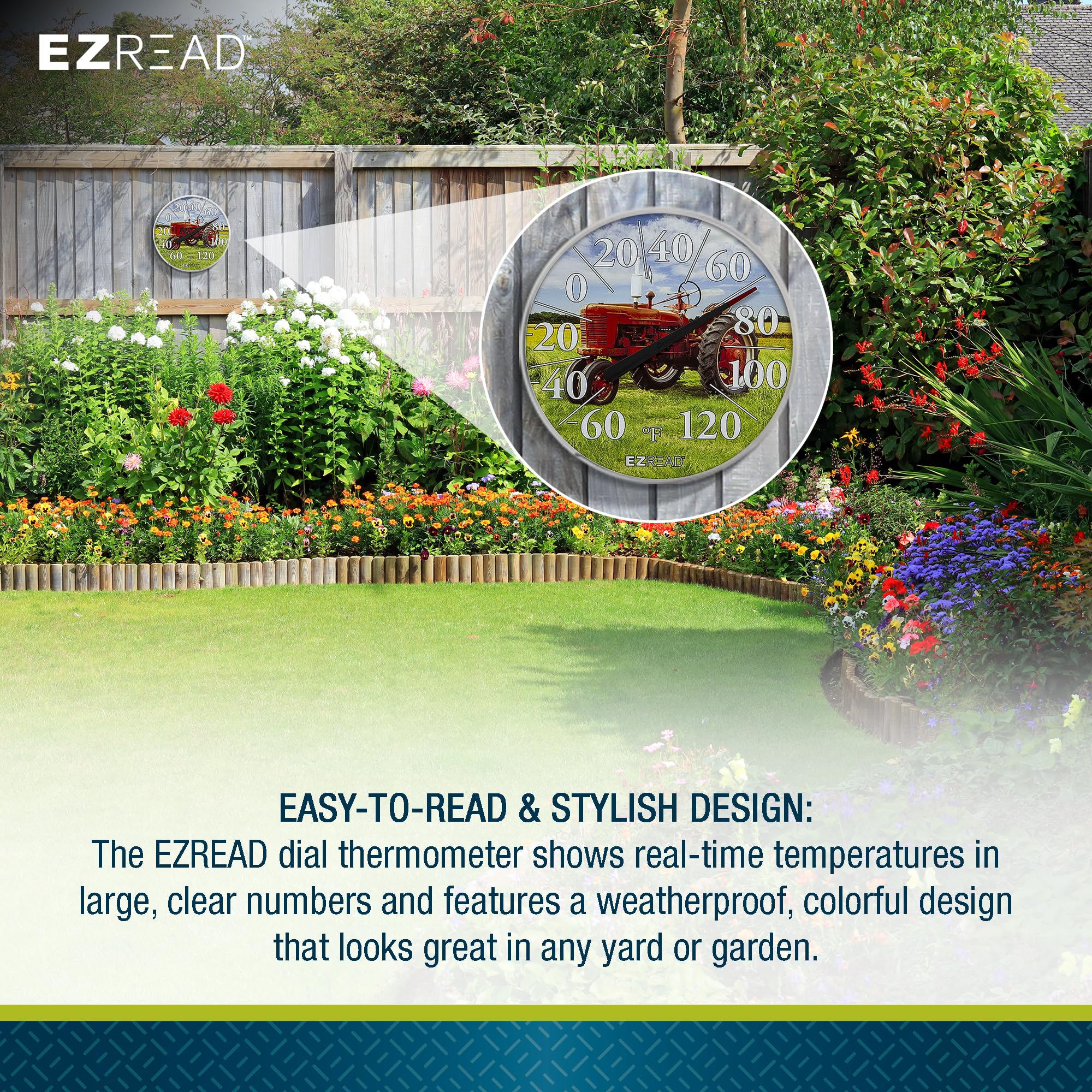 Headwind Consumer Products 840-1234 EZREAD termometr tarczowy, czerwony, Tracto