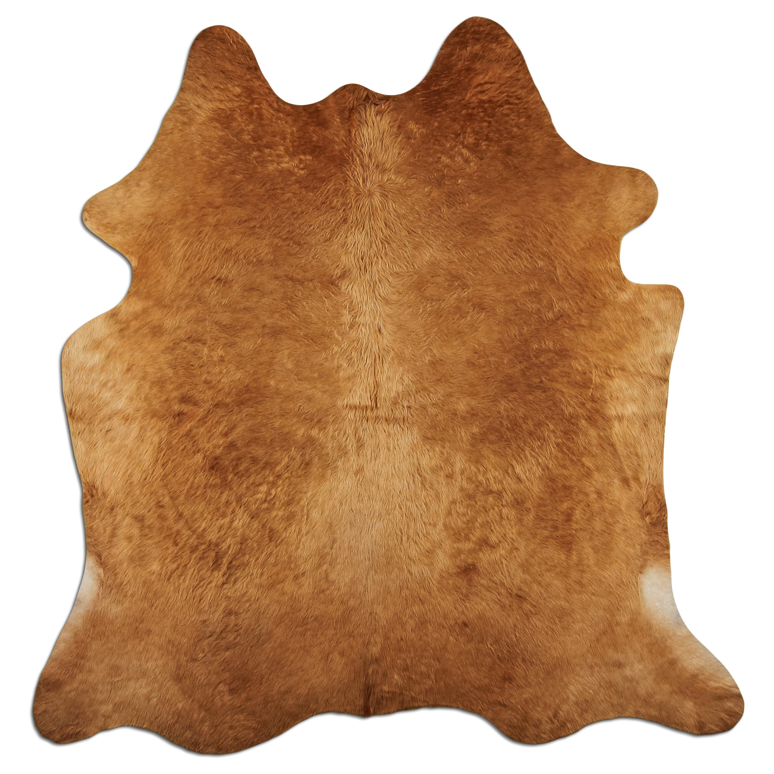 Tapis en peau de vache de qualité supérieure - Caramel - Produit naturel unique en provenance d'Amérique du Sud - Peau de b uf - Peau de vache véritable