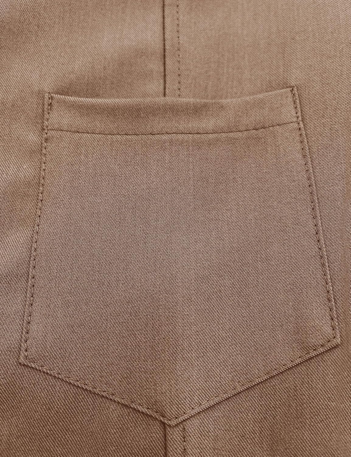 Fallorchid Women's Business Button Up Sleeveless Vest Crop Tops V Neck Jacket Waistcoat - Image 4