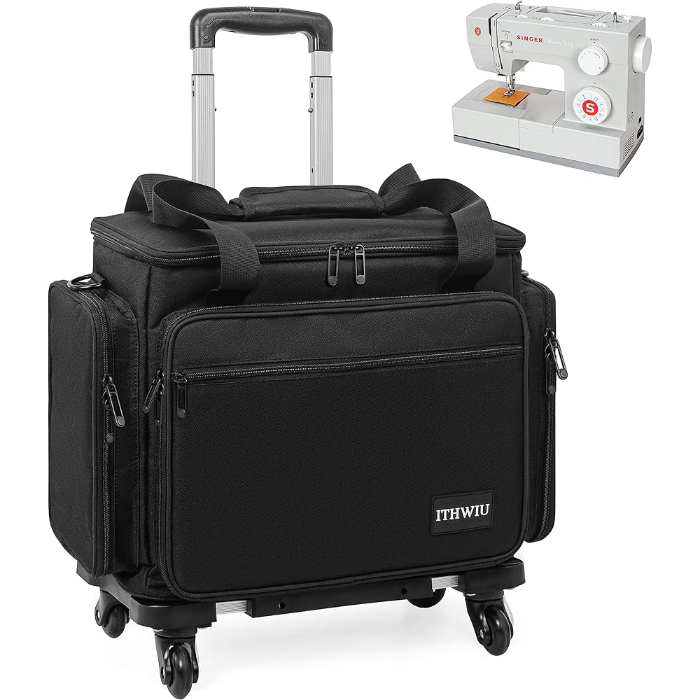 12/mo Finance Sewing Machine Case with Wheels, Rolling Trolley Tote