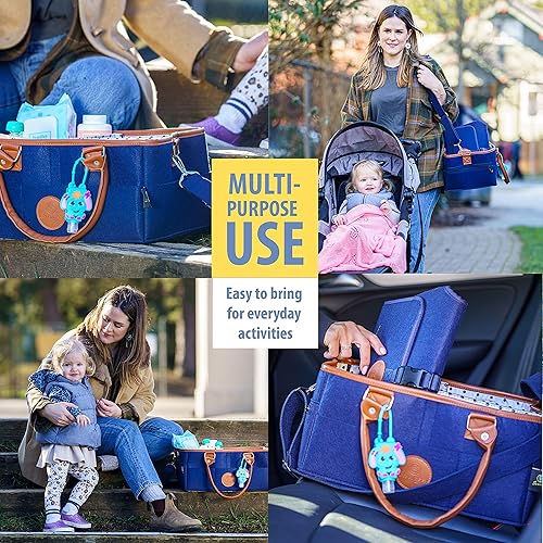 Miniatura 5 de Organizador de pañales para bebé con cambiadores portátiles, perfecto para cambiador de guardería, ducha de recién nacido o mudanza a habitación