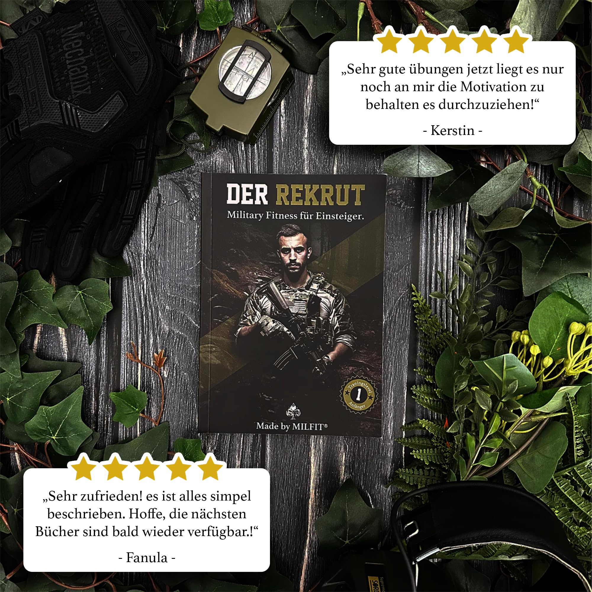 MILFIT - Der Rekrut | 10 Wochen Military Fitness Traininsplan für Einsteiger | Vorbereitung zur Bundeswehr Grundausbildung und dem Polizei Sporttest | Fit mit dem Körpergewicht