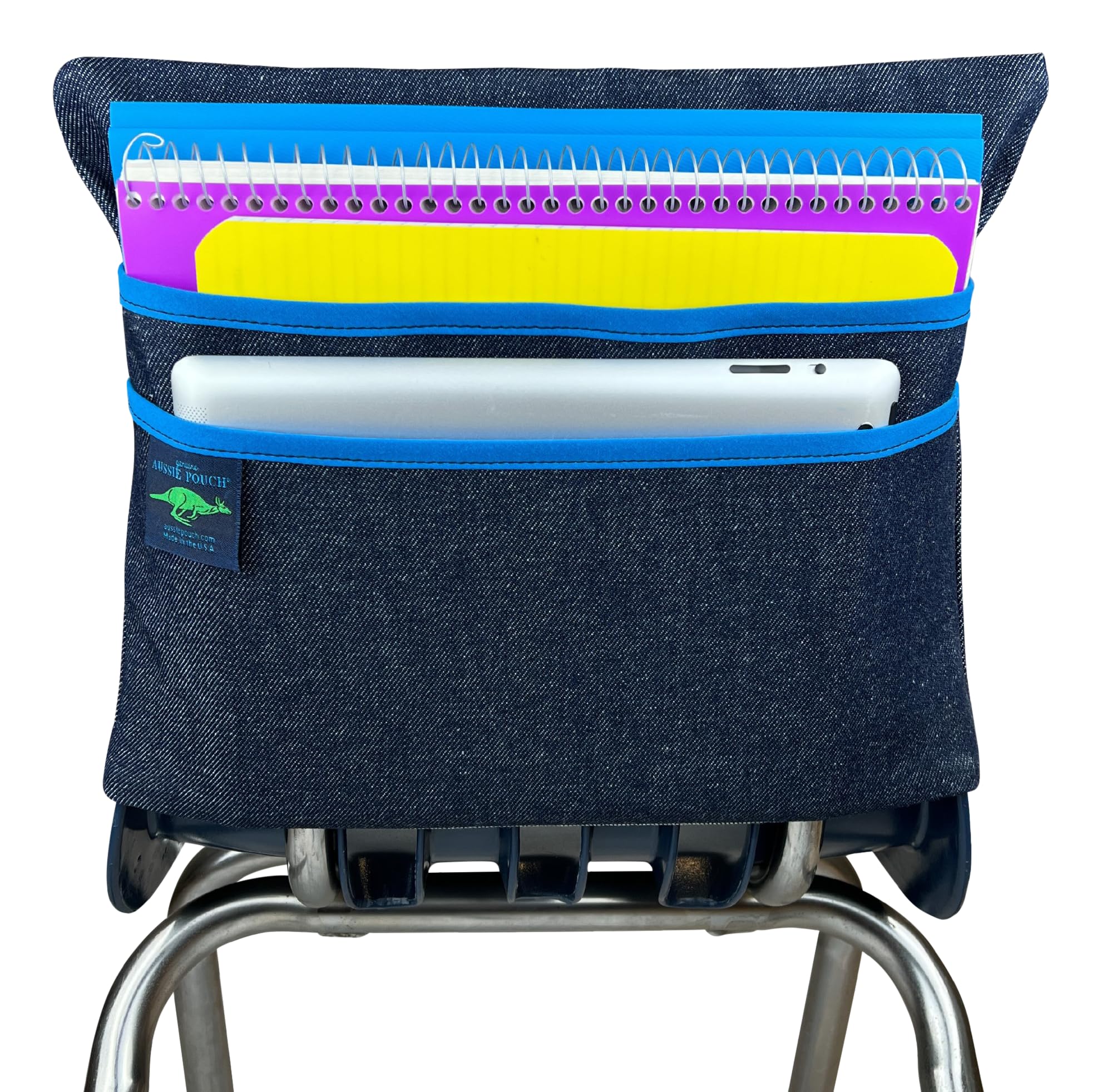 Aussie Pouch CHAIR POCKET ORIGINAL 13 IN BLUE TRIM