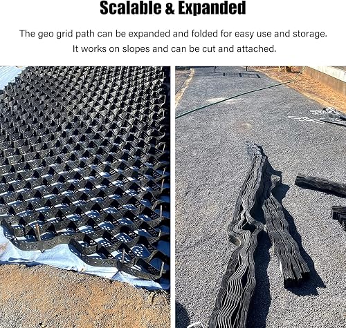 Stabilizzatore de Ghiaia Pavimentazione In Ghiaia Per Vialetti, Griglia Geo Di Supporto Della Base Della Pavimentazione A Nido D'ape, Griglia Di Terra Utilizzata Per Camper Pad ( Color : WxL , Size : - 5