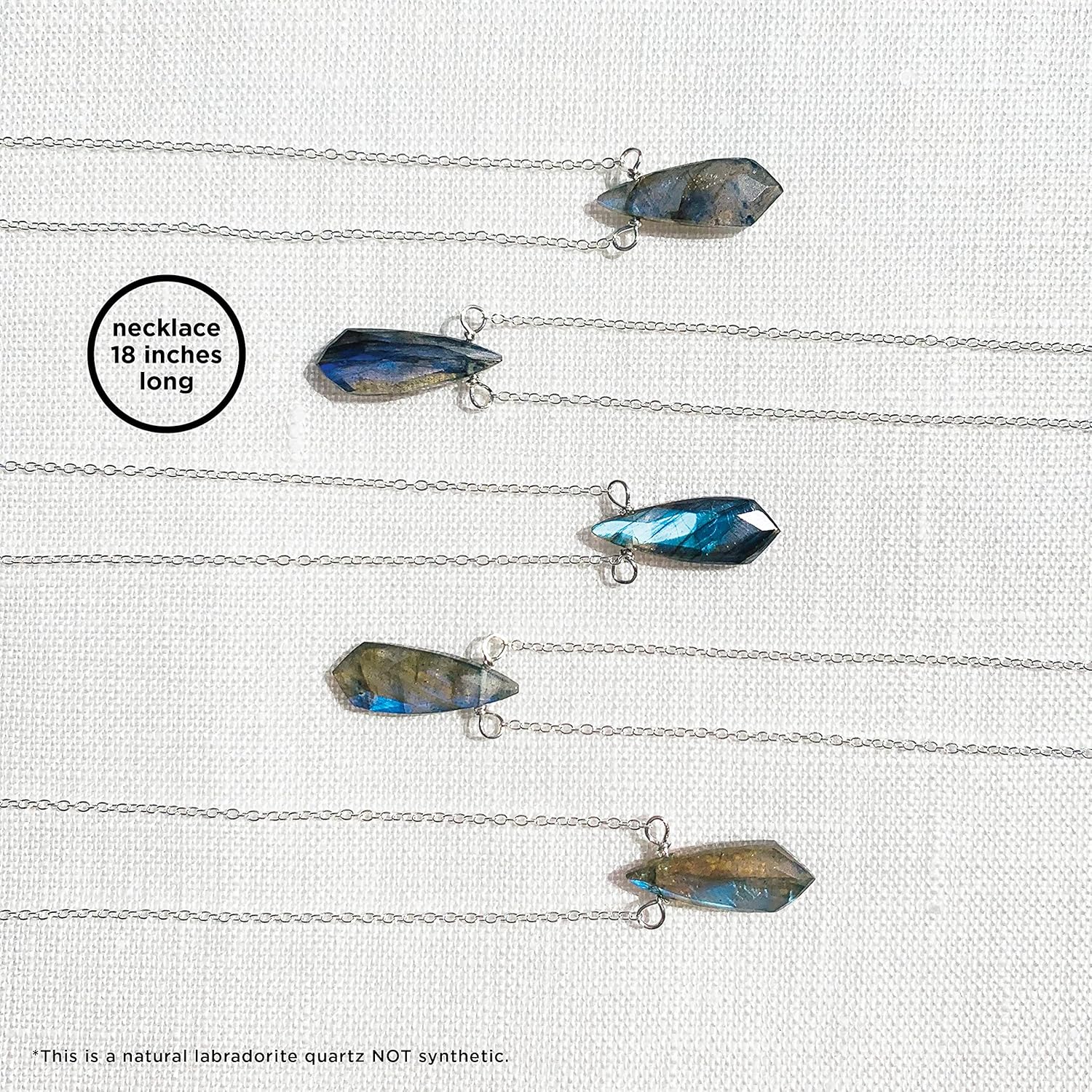 Labradorite Arrow Head Pendant Necklace, March Birthstone Gift, Healing Chakra Protector, Handmade Sterling Silver Necklace, Natural Faceted Gemstone Boho Minimal Jewelry, 18 inch long - Image 7