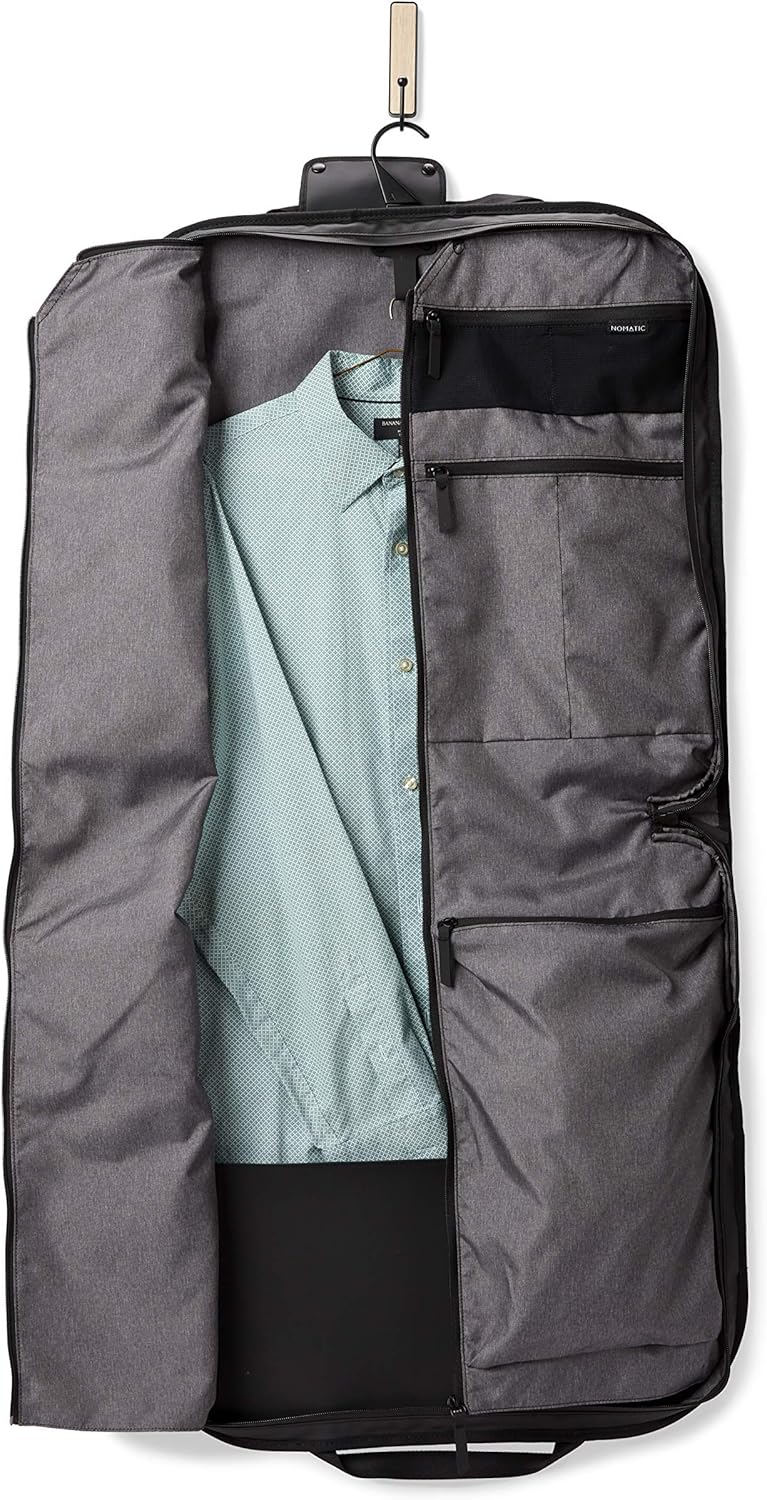 review NOMATIC Garment Bag- Premium Travel Hanging Luggage Garment Bag with Shoe Compartment, Holds Up To 3 Suits Plus Accessories, V2
