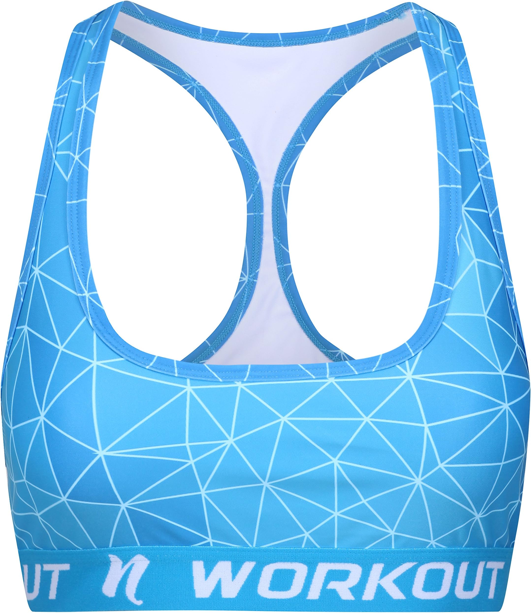 Nessfit® Women's Sport Bra Compression Top Running Fitness Gym Supported Workout Racer Back