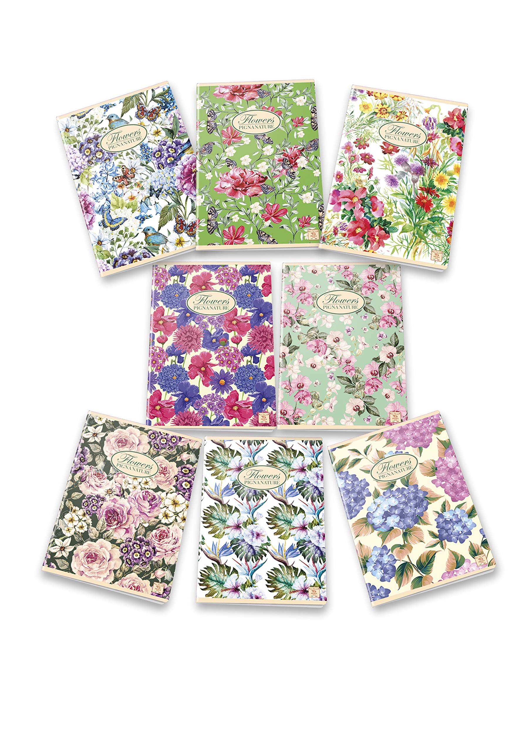 PignaPack of 10 Journals MAXI 02298850C NATURE FLOWER