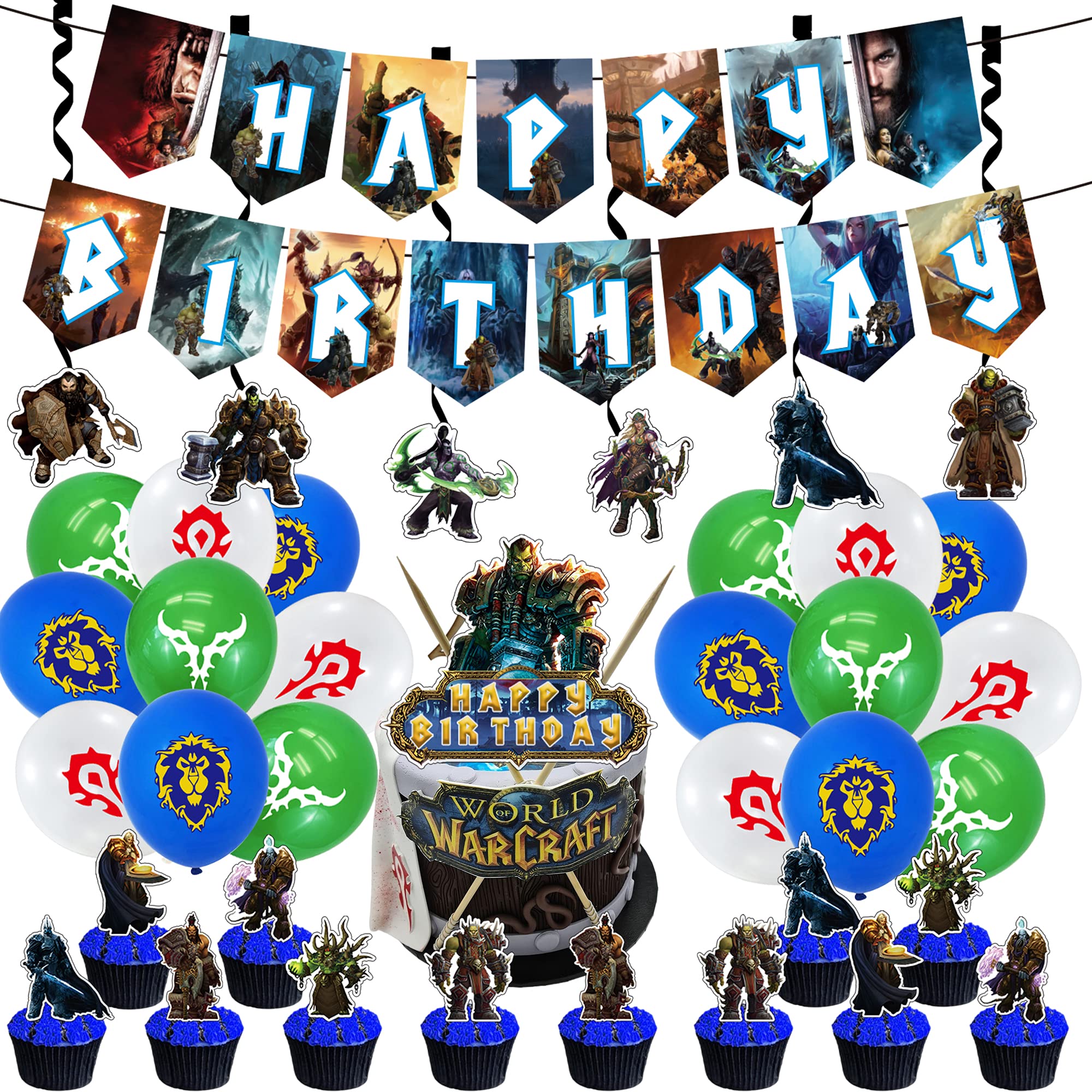 Buy 67 Pcs World of Warcraft Birthday Party Supplies Flash Birthday