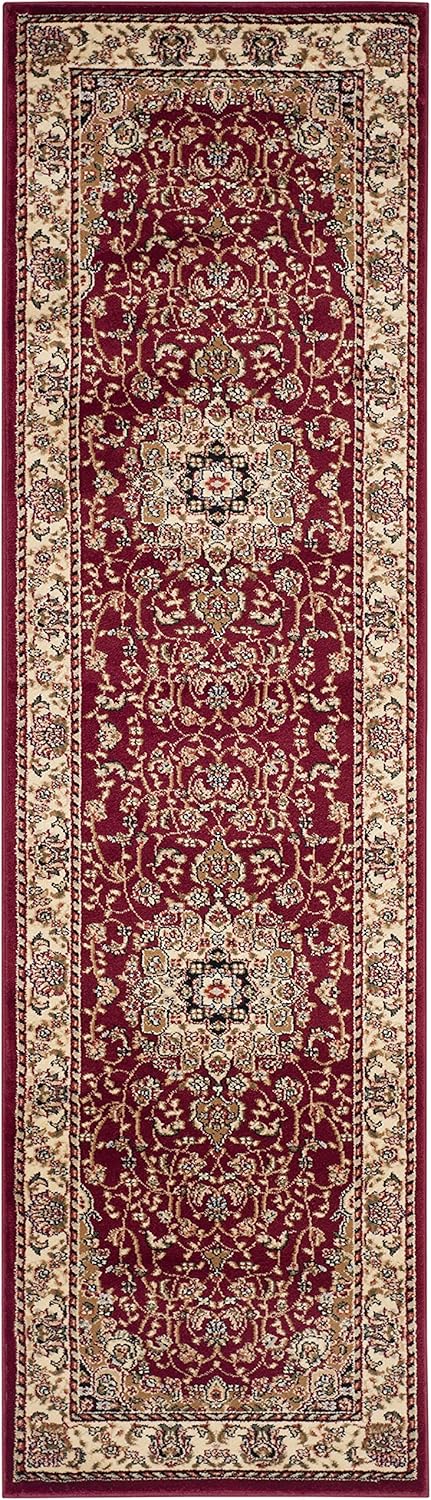 SAFAVIEH Lyndhurst Collection Runner Rug - 2'3" x 8', Red & Ivory, Traditional Oriental Design, Non-Shedding & Easy Care, Ideal for High Traffic Areas in Living Room, Bedroom (LNH329C)