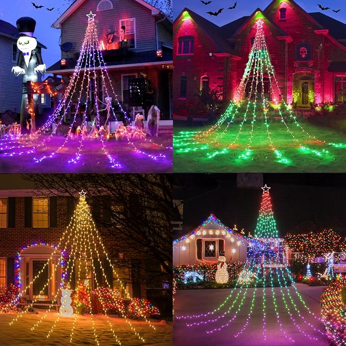 Luces de Estrella Cascada RGB LED para Árbol de Navidad miniatura 8