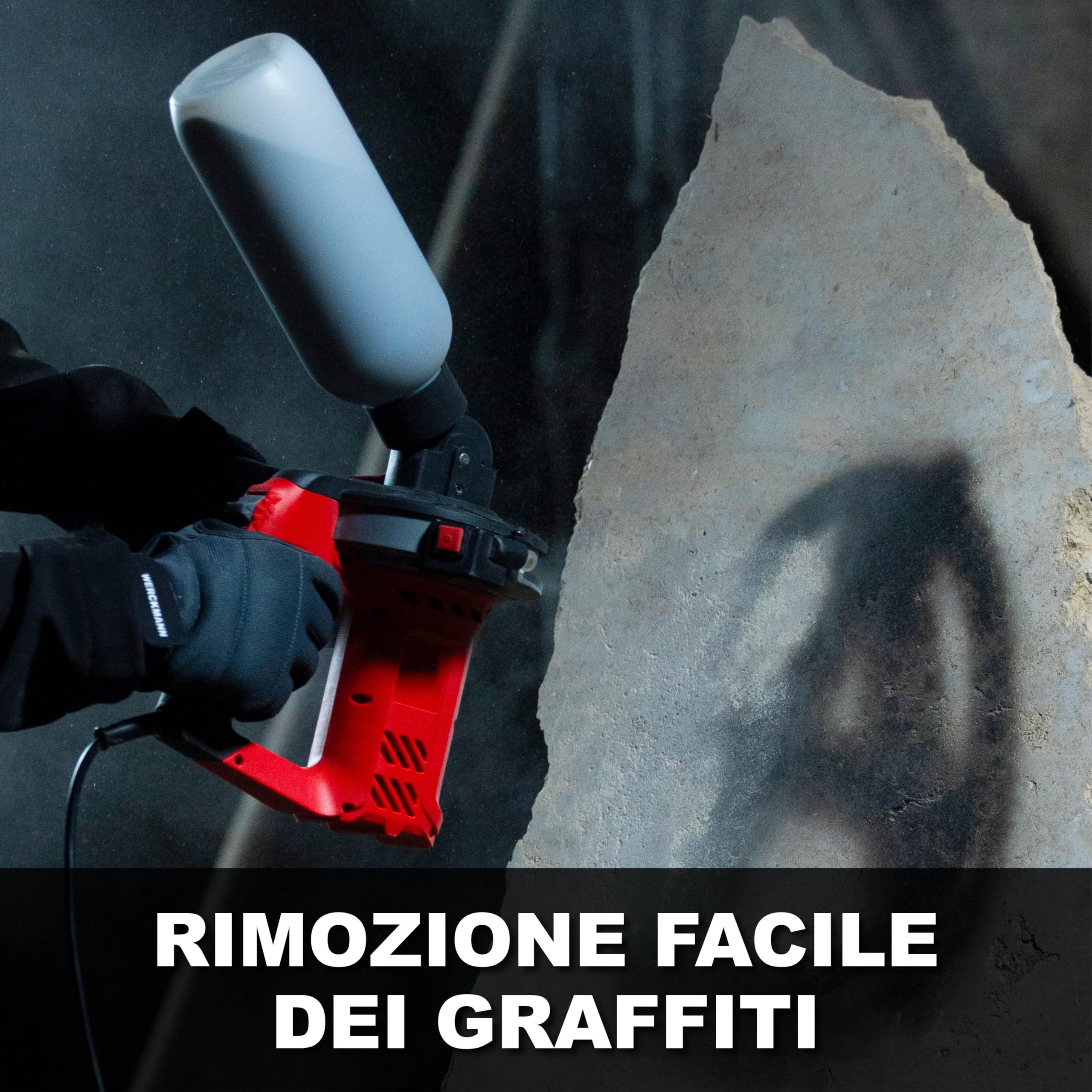 Sabbiatrice portatile manuale, senza compressore – per metallo, legno e vetro – disco in ceramica – puntatore laser per levigatura di precisione – compatibile con Sand 0,2–0,5 mm