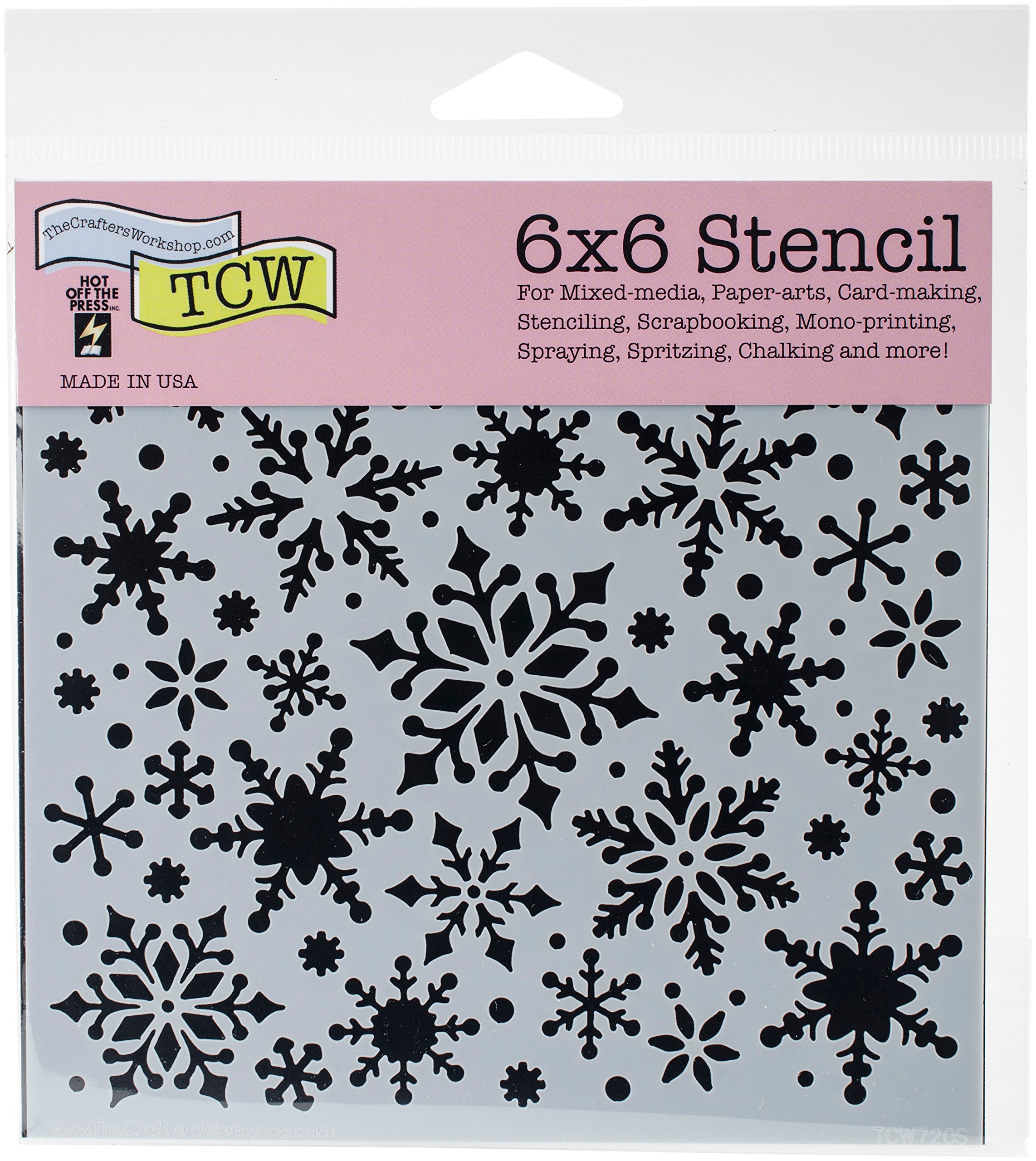 The Crafters Workshop TCW720S Template 6"X6"-Snowflakes