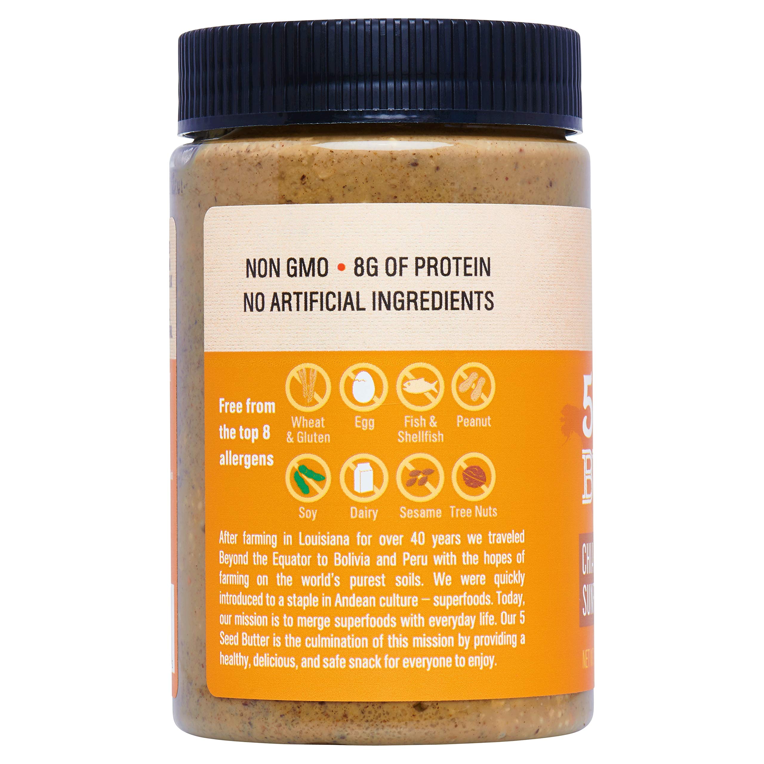 BEYOND THE EQUATOR 5 Seed Butter [Crunchy] Sunflower Seed, Chia Seed