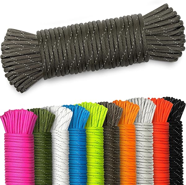 AMZoutdoor 4mm Reflecterend Paracord 5 meter
