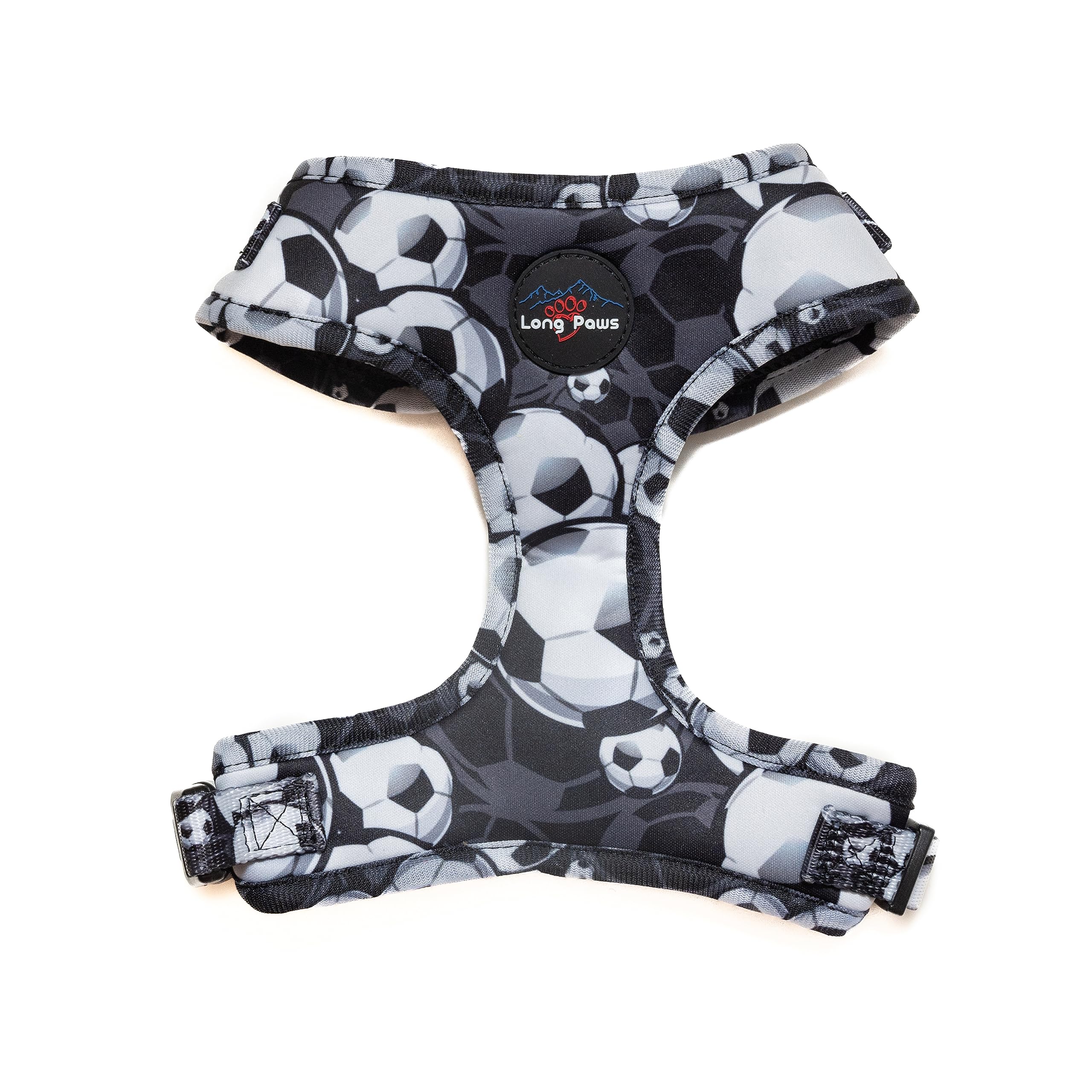 Long Paws Padded Dog Harness (BW_Football, Small)