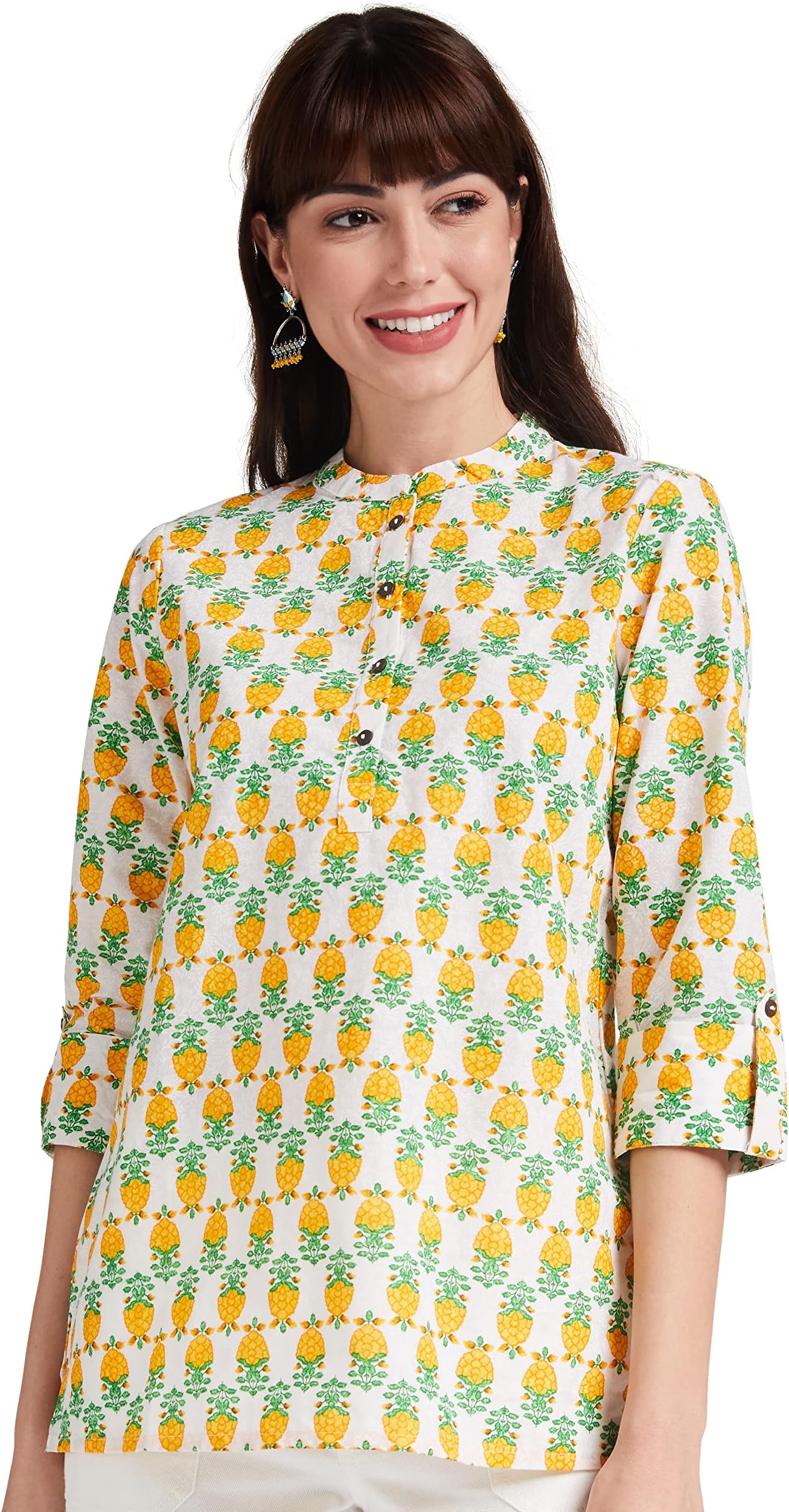 Amazon Brand - MyxWomen's Regular Fit Short Kurti