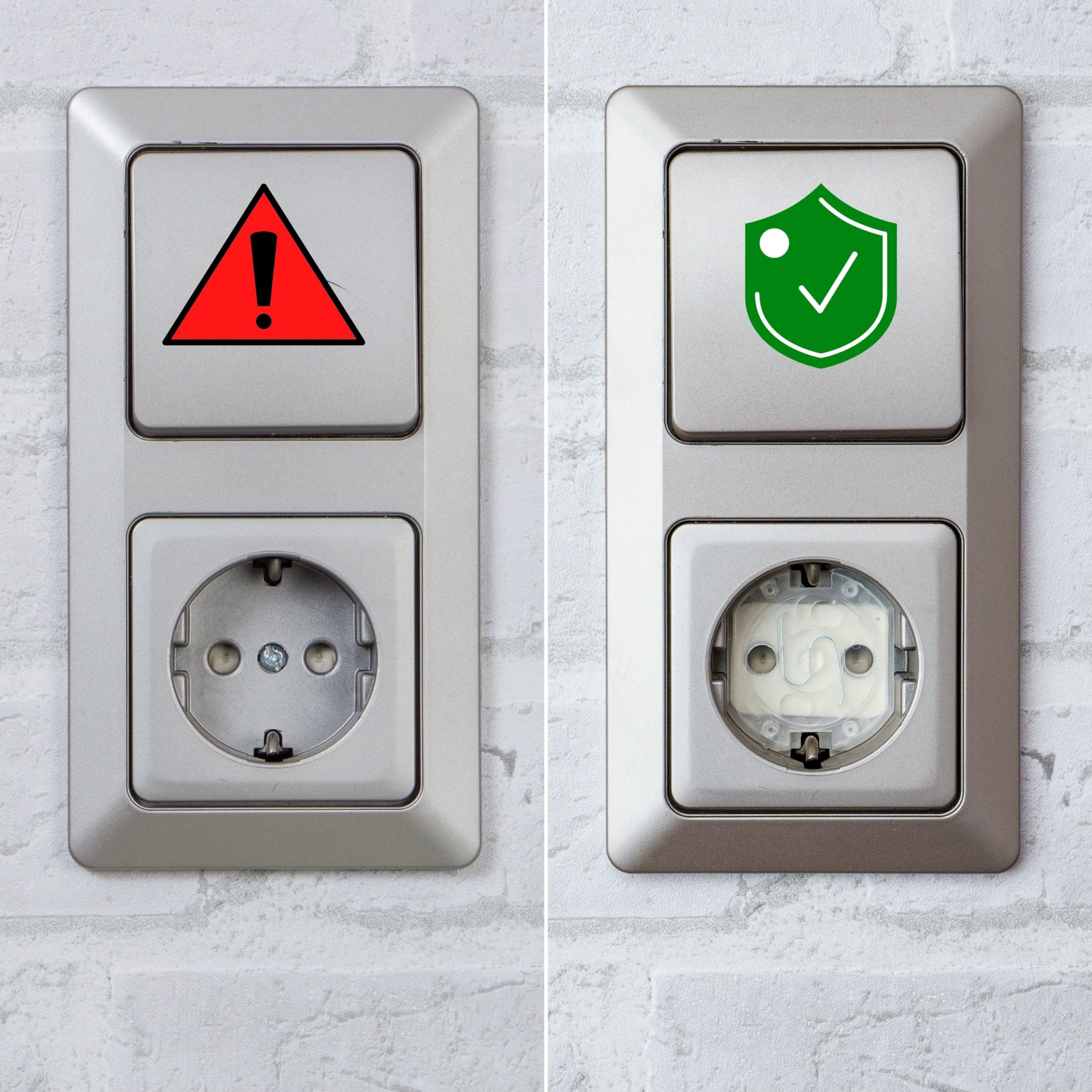 Lot 10 Cache-Prises Silicone Dinosaure Bébé - Protection Prise Schuko Type F Sans Adhésif, Sécurité Enfant