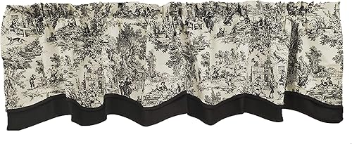 Miniatura 9 de The Curtain Shop Classic Victorian Toile - Par de paneles (68 pulgadas de ancho x 63 pulgadas de largo, color negro)
