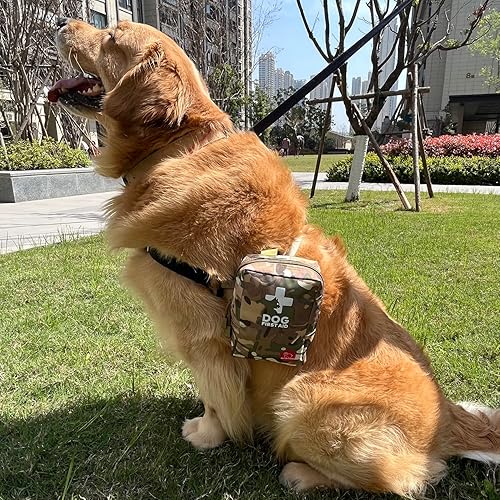 Miniatura 5 de Kit portátil de primeros auxilios para perros, 72 piezas, suministros médicos con termómetro, manta de emergencia, férula bolsa de emergencia para