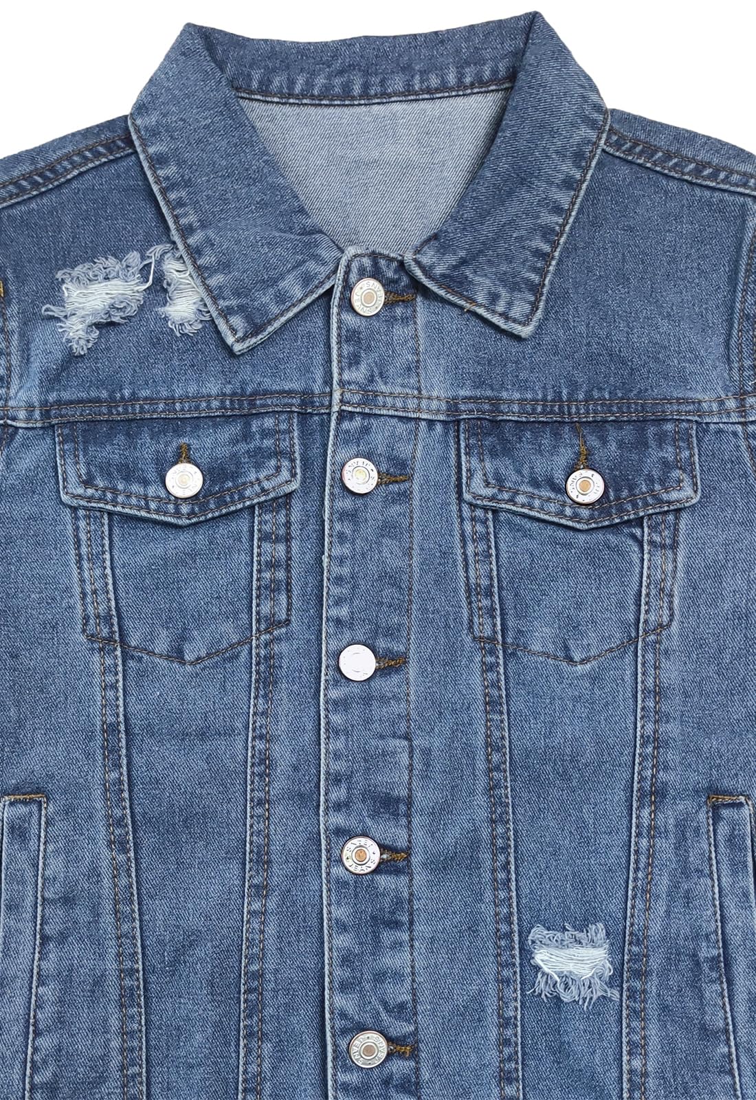 JayscreateEU Veste en jean pour femme avec poches