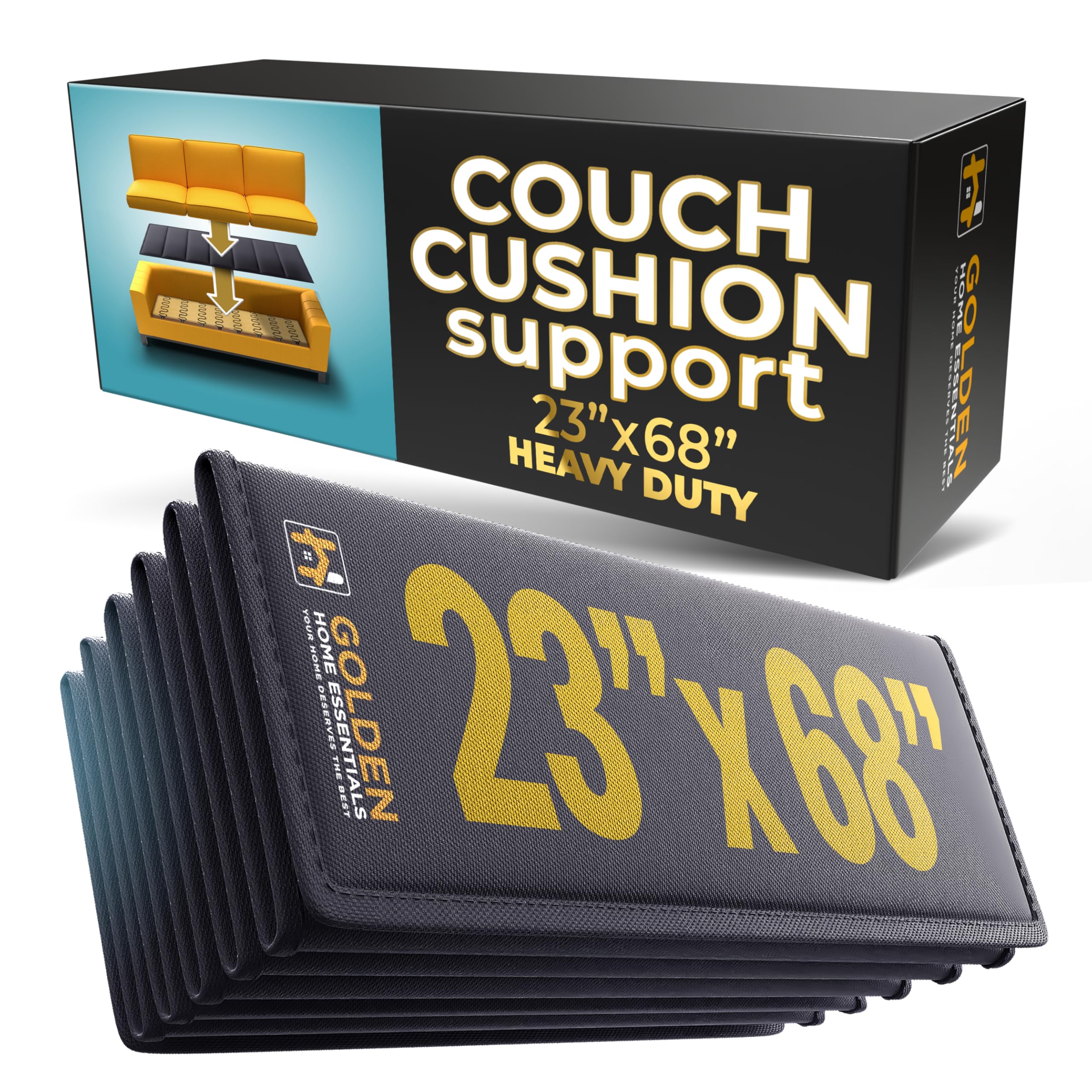 XL 23.2in x 68in Couch Support for Sagging Cushions - Extra Wide Sofa Cushion Support Board - 0.4in Saggy Couch Cushion Support for Sagging Seat - Sagging Couch Support Board