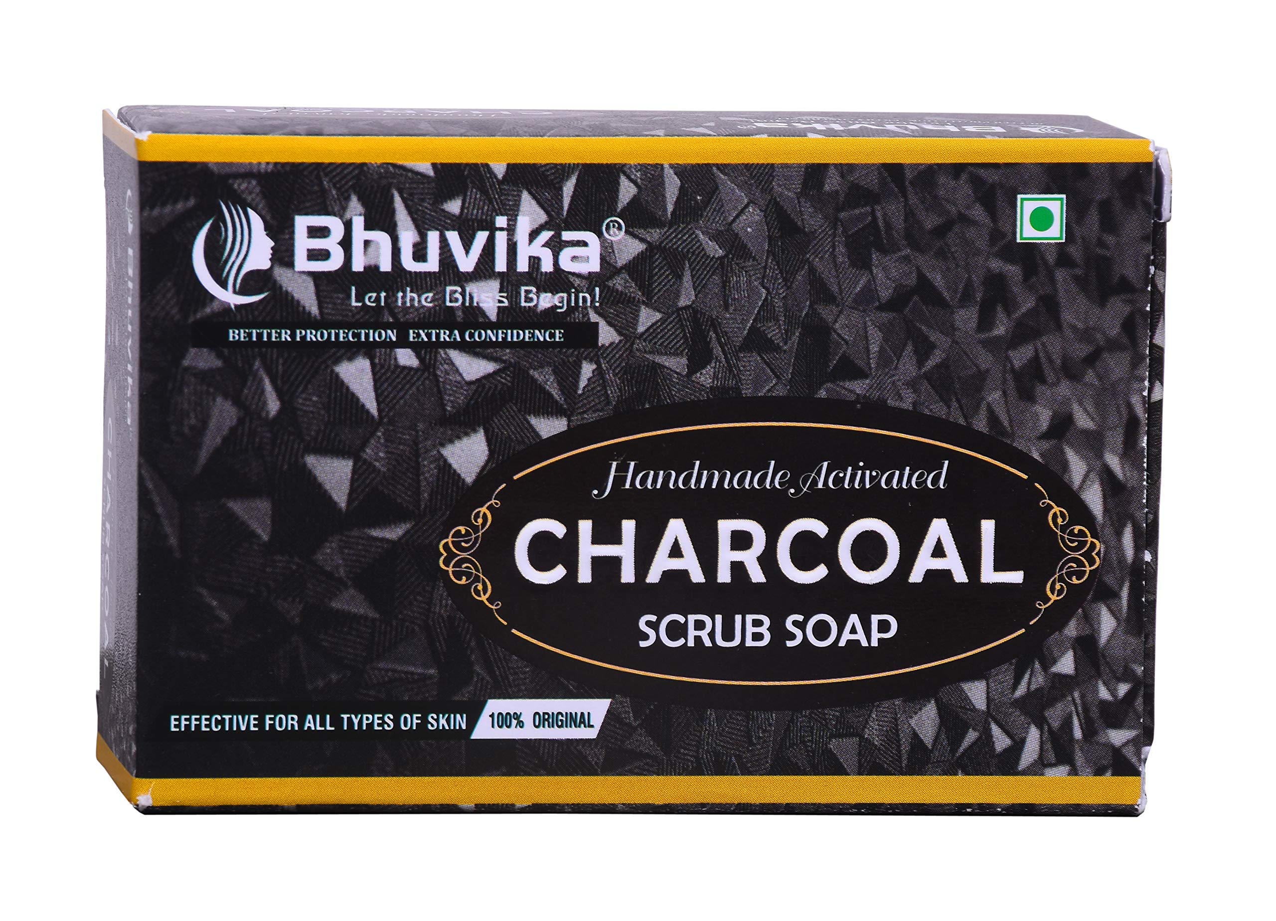 Bhuvika Charcoal Scrub Soap [125gms]
