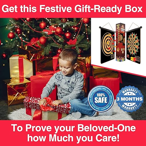 Miniatura 2 de Tablero magnético de dardos para niños, juego de dardos para interiores y exteriores, 16 dardos magnéticos, juego de mesa de doble cara, los mejores