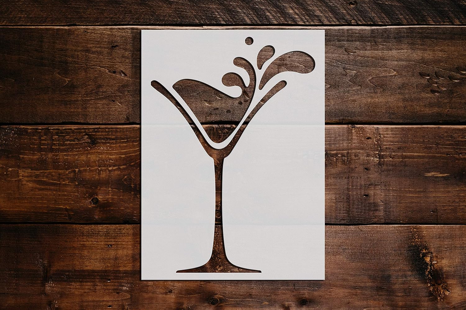 Martini Glass Stencil DIY Reusable Craft and Painting Wall Stencils - 424 (12x18)