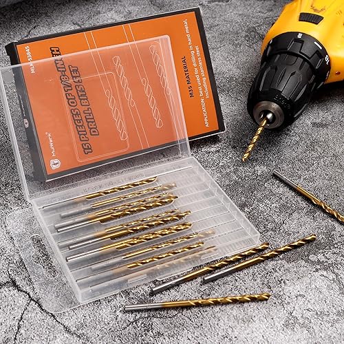 Miniatura 8 de Mulwark M35 - Juego de 15 brocas de cobalto  Juego de brocas Jobber de metal recubierto de nitruro de titanio para acero endurecido, plástico o