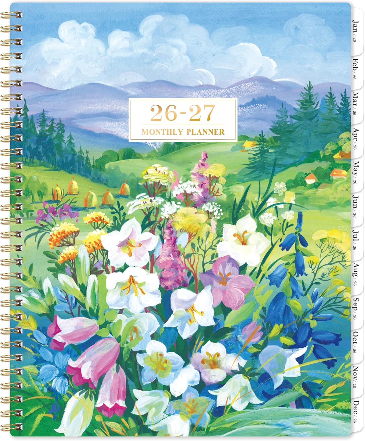 Monthly Planner 2026-2027 - 2 Year Planner 2026-2027, JAN. 2026 - DEC. 2027, 9'' x 11'' with Coated Tabs, Inner Pocket