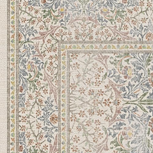 Vista 127 de RUGGABLE x Morris & Co Tapete prémium de pasillo lavable, para pasillo, cocina, entrada, sala de estar, dormitorio u oficina, con base Madreselva