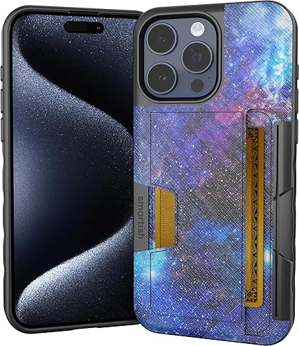 Smartish Funda tipo cartera para iPhone 15 Pro Max  Wallet Slayer Vol. 2 delgadaprotectora soporte para tarjetas de crédito con soporte  Ranura para