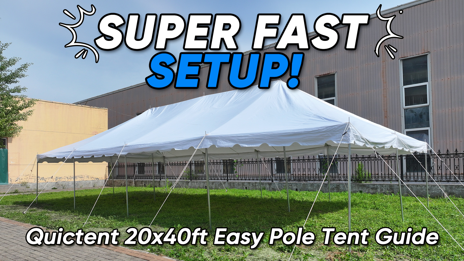 Amazon.com : Quictent 20x20 Heavy Duty Pole Party Tent with Sides