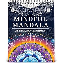Mandala Coloring Book for Adults, 50 Unique Zodiac Designs, Spiral Bound