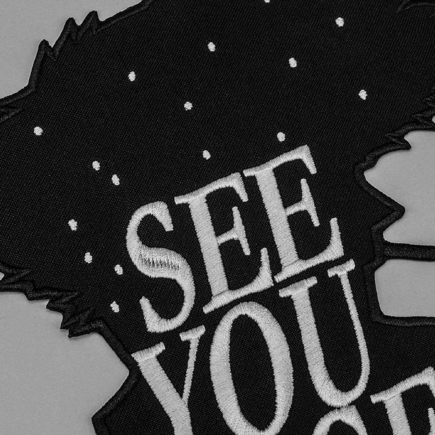 See You Space Cowboy Large Patch, Cartoon Anime Cosplay Silhouette, Iron/Sew On, 7.3 x 12.3 inches