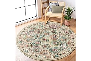 Lahome 5x5 Round Washable Rug: A Vibrant Touch for Your Abode