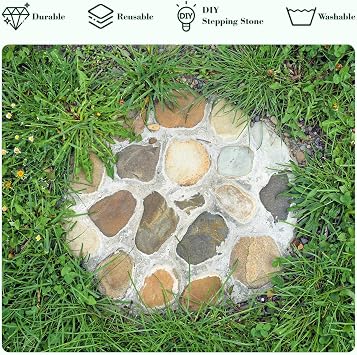 U0U 3 Size Round Stepping Stone Mold,10 11.4 12.6 Cement Molds for Concrete,Plastic Concrete Molds for Casting Garden Pathmate Pavement Precast and Forms Walkway