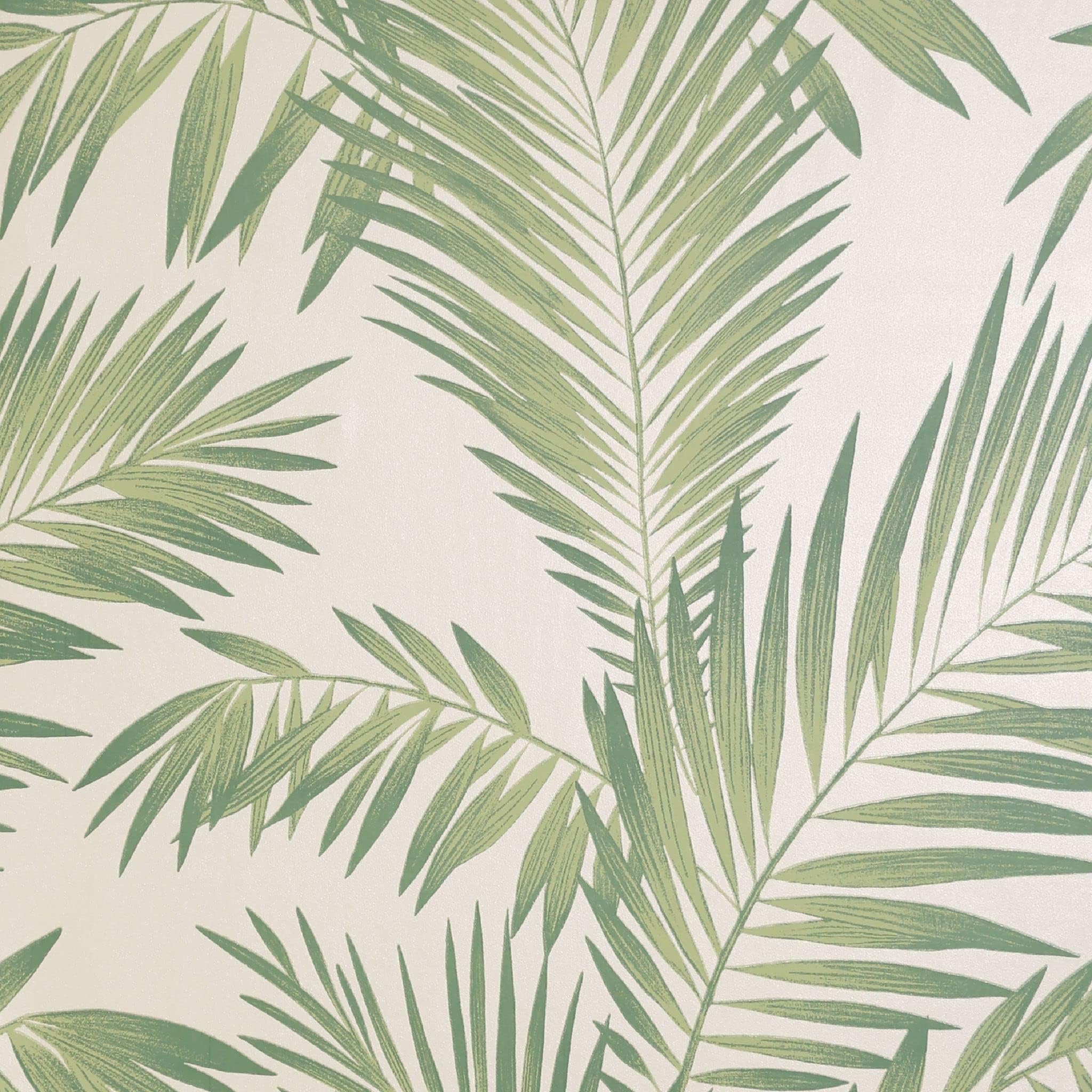 Arthouse Tropical Palm Green & Cream Wallpaper - for Living Spaces & Feature Walls - Bedroom - Kitchen - Hallway - Livingroom - Office Study - Rustic - Modern - Full Roll 10.05m (L) X 53cm (W) 906802