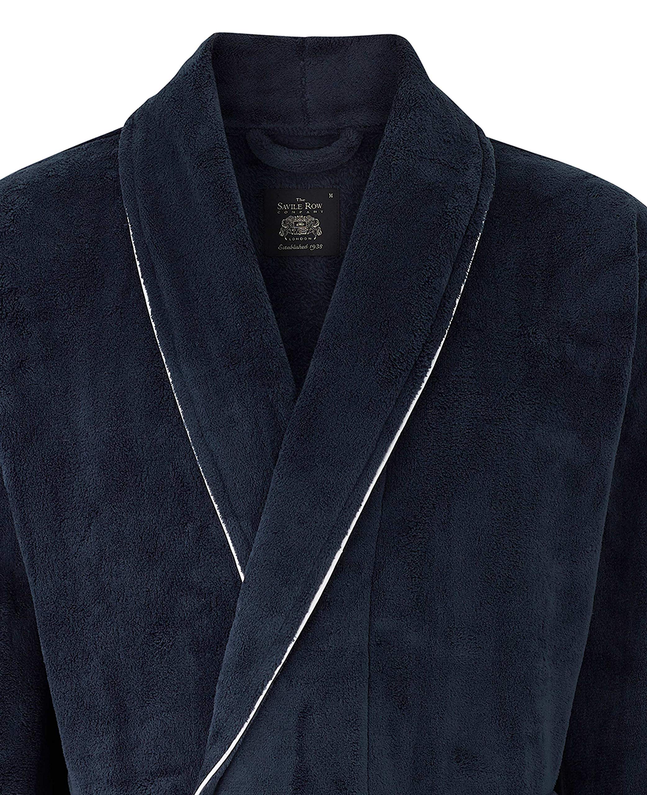 THE SAVILE ROW COMPANY LONDON Men's Lightweight Super Soft Warm Fleece Dressing Gown — view 2