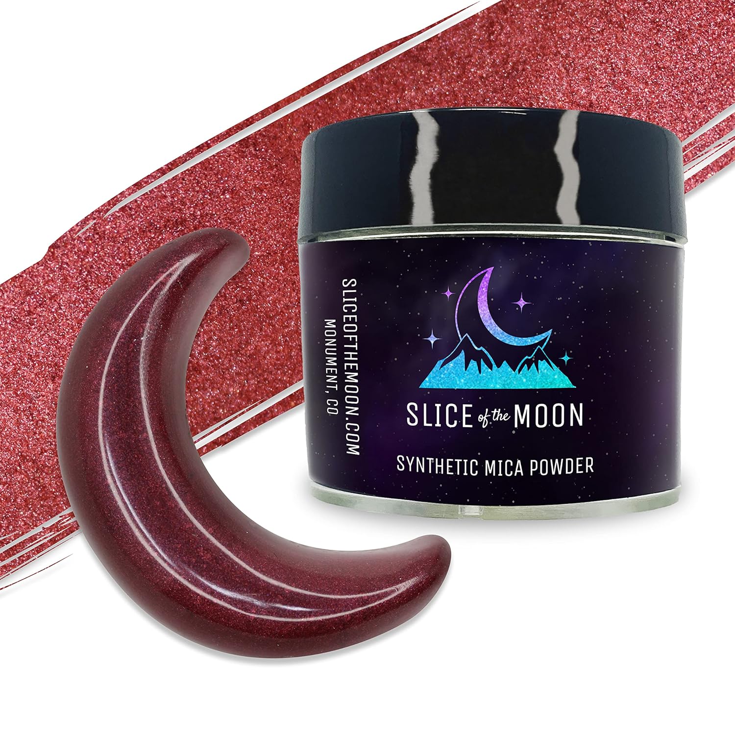 Amaranth Red Mica Powder Skin Safe, Fine Pigment Powder