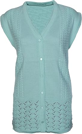 Ladies sleeveless cardigan waistcoats Clearance