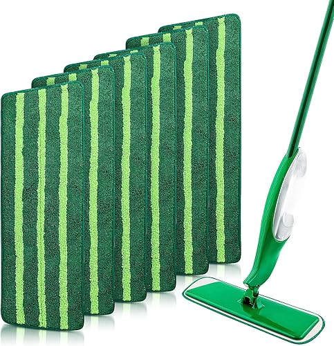 Paquete de 6 cabezales de repuesto para trapeador Libman Freedom, repuestos de repuesto de fregona de microfibra reutilizables, almohadillas de