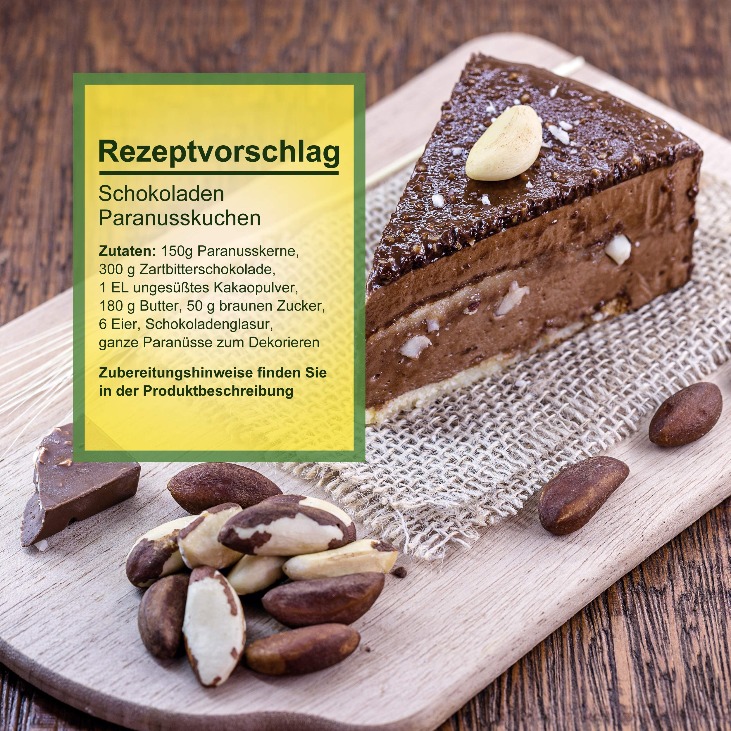 Howa Premium Paranusskerne – Paranüsse ungesalzen und naturbelassen – ganze Nüsse – Ideal zum Kochen, Backen oder als gesunder Snack – sehr reich an Selen – 200 g