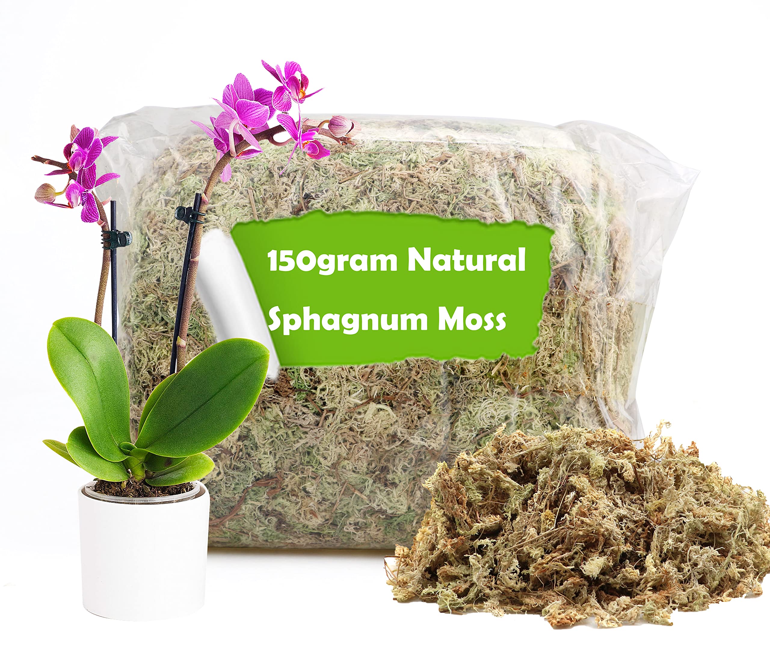 Buy 150 Grams Natural Sphagnum Moss Orchid Potting Mix, Carnivorous