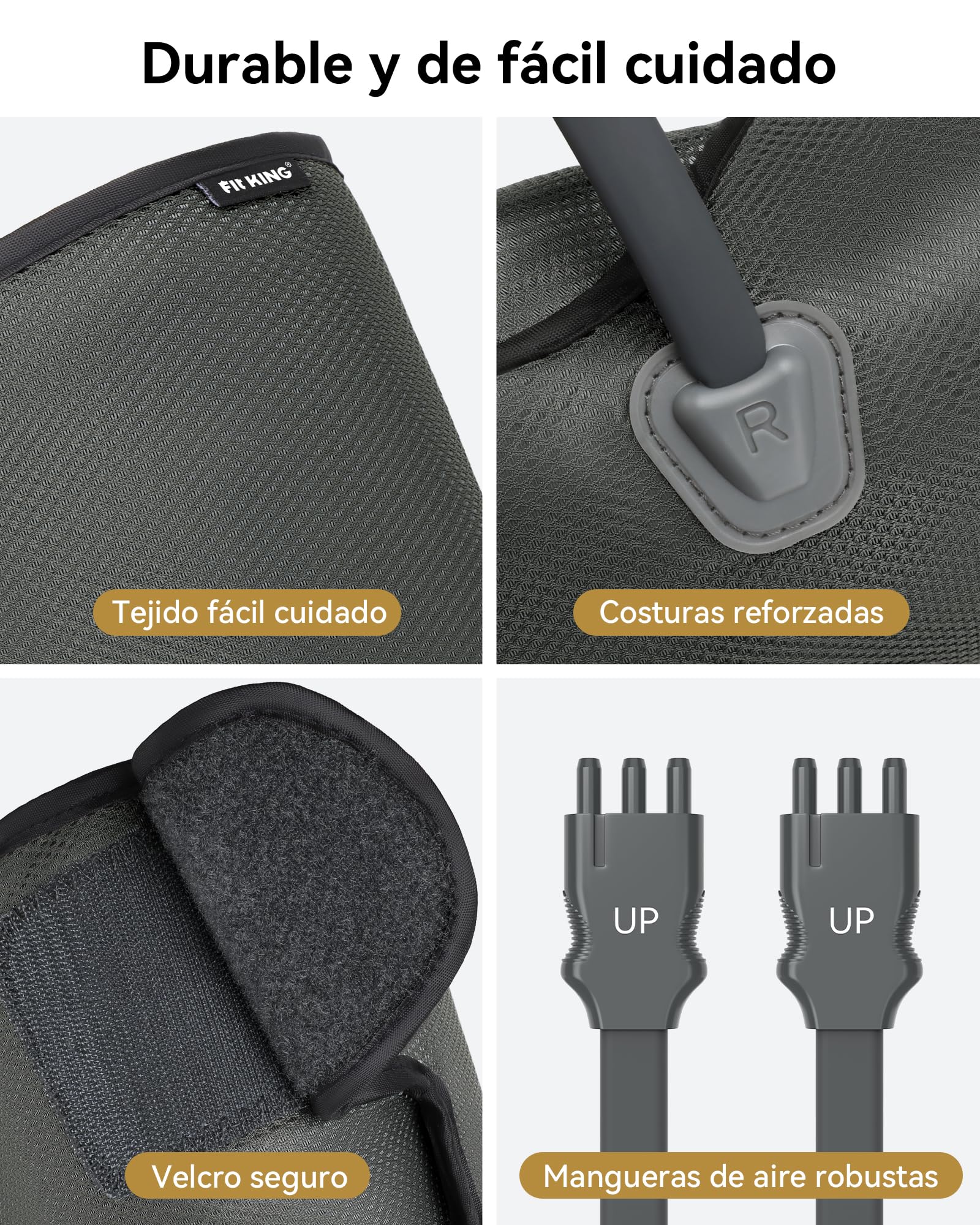 FIT KING Botas Presoterapia Piernas con Compresión Aire, Presoterapia para Casa, Alivia Dolor, Mejora Circulación y Varices Para Oficinistas y Mayores (Pies, Pantorrillas y Muslos)
