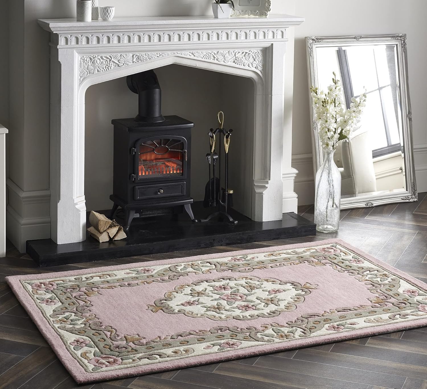 Lord of Rugs Lotus Premium Traditional Rug Aubusson Wool Heavy Thick