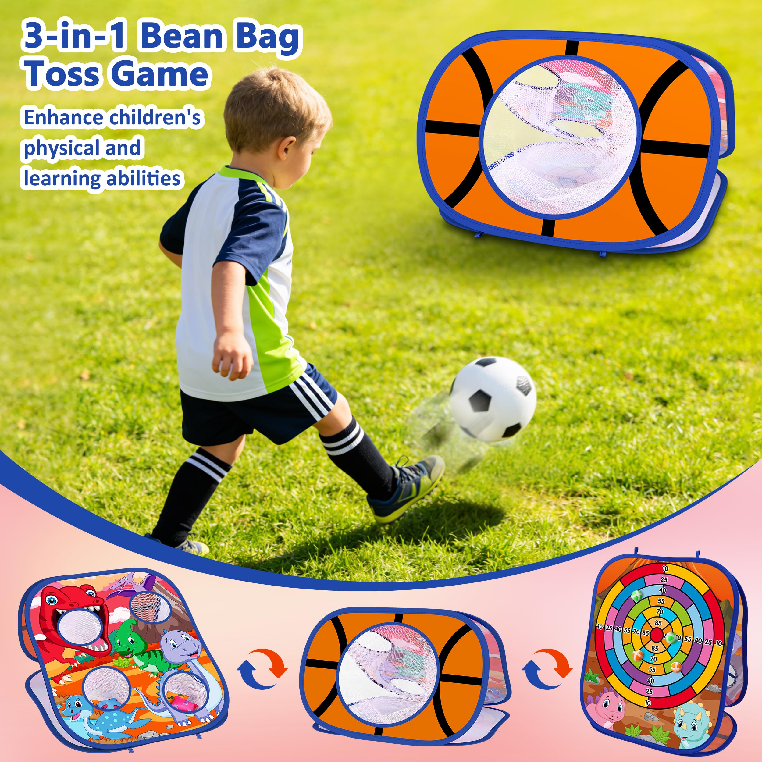 Animal Bean Bag Toss Game Toy Outdoor Toss Game, Family Party Party Supplies for Kids, Gift for Boys Birthday or Christmas for Toddlers Ages 3 4 5 6 Year Old